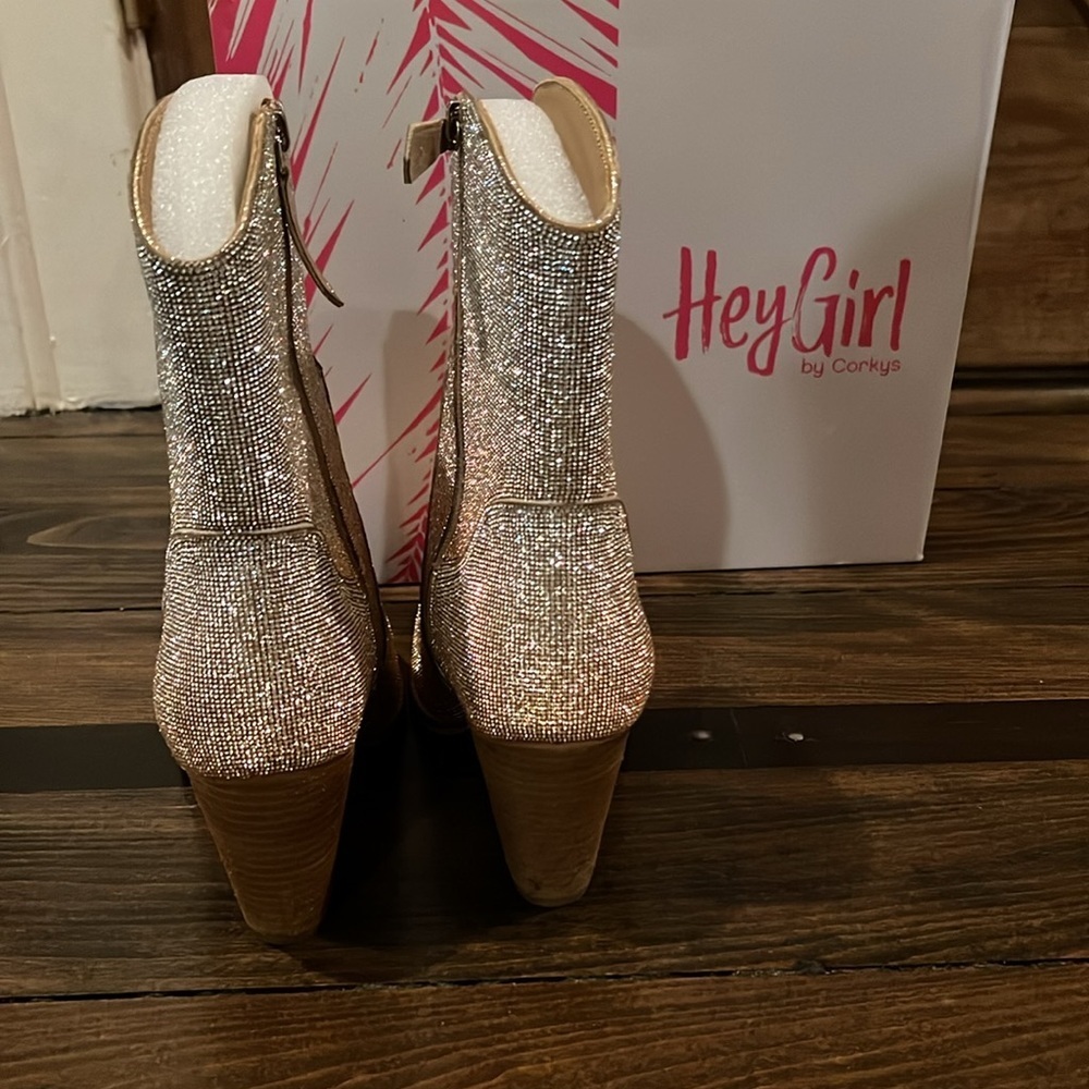 Corkys Selfie Good Silver Ombre Cowgirl Boots Size 10 - Picture 4 of 7